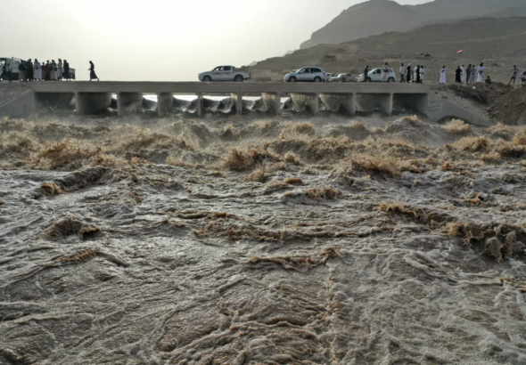 Flash flood damage in Yemen's Dhamar Province