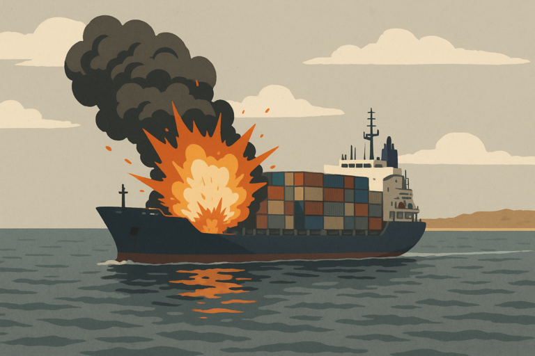 UKMTO Reports Explosion on Cargo Vessel Near Umm Qasr