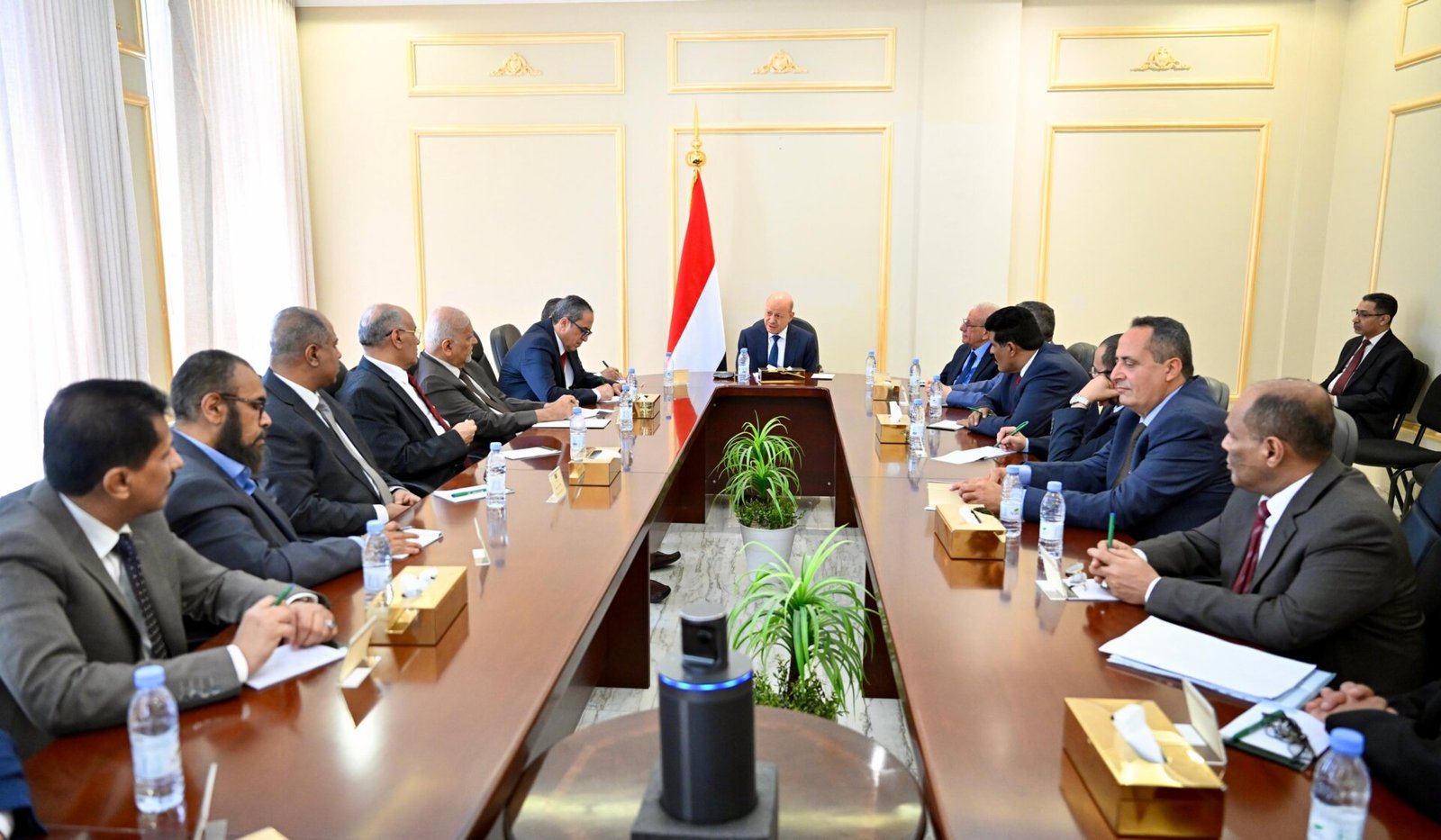 Political parties are urged by President al-Alimi to support state proposals for unity.