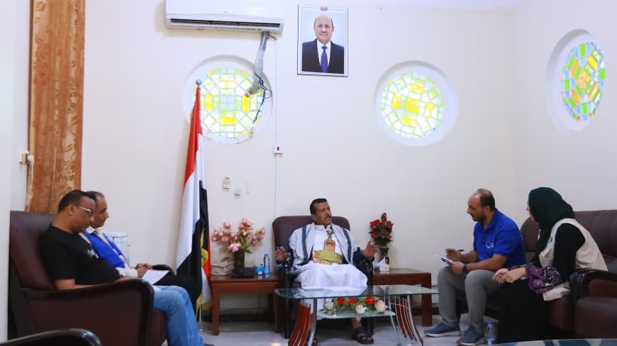 Islamic Relief France's humanitarian efforts discussed with Marib's Deputy Governor.