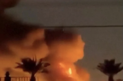 Iranian drone strikes cause massive fire at Kuwait Airport.