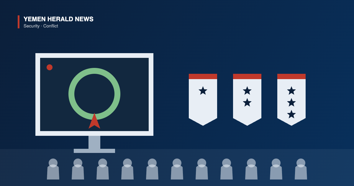 Illustration of a television screen showing a memorial wreath, three officer rank epaulettes bearing stars, and a row of mourner silhouettes.