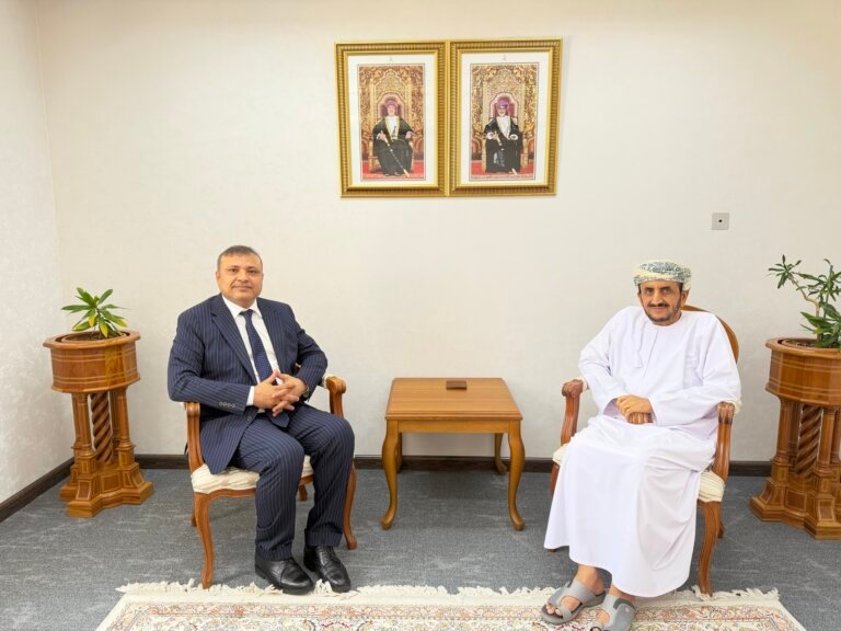Yemen's Ambassador to Oman Khaled Shataif meets Omani Undersecretary for Political Affairs Khalifa al-Harthy in Muscat