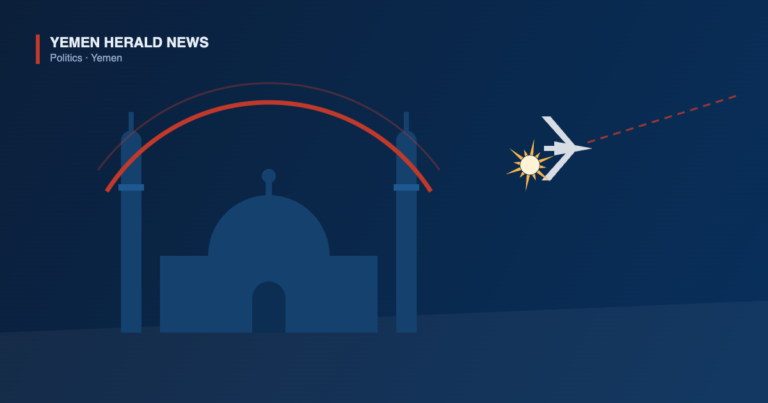 Illustration of a mosque dome and minarets under a red protective arc, with an incoming drone intercepted by a burst
