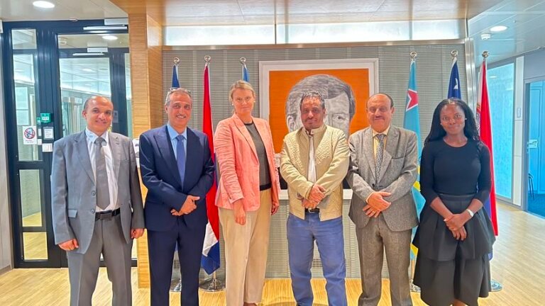 Members of Yemen’s National Commission for Investigation into Alleged Human Rights Violations meet European Union and Dutch mission representatives in Geneva