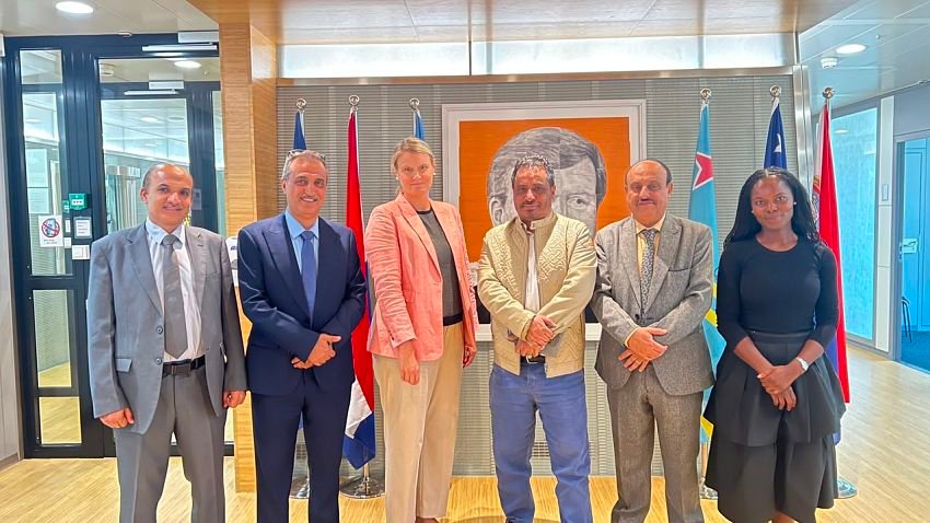 Members of Yemen’s National Commission for Investigation into Alleged Human Rights Violations meet European Union and Dutch mission representatives in Geneva