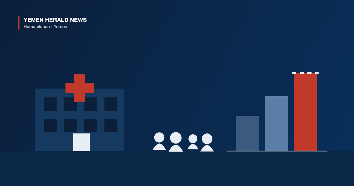 Illustration of a clinic with a medical cross, family silhouettes and a rising bar chart whose top bar is capped with a dashed line