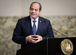 Egyptian President Abdel Fattah al-Sisi speaks at a session of the Egypt Forum 2026 in Cairo